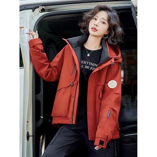 YAYA (YAYA) down jacket for men and women short 2025 winter new casual thickened large size white duck down work jacket for small people 6837 Khaki S Recommended 110Jin Jin is equal to within 0.5 kg