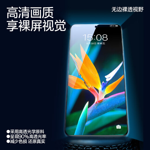 Flash Magic is suitable for Huawei mate60 tempered film. Mate60 tempered film high-definition full-screen glass, explosion-proof, anti-fingerprint, anti-hand sweat, anti-fall, smooth mobile phone protection, mate60 enhanced version | ultra-clear anti-fingerprint, 2 pieces of tempered film, damage guarantee + film artifact