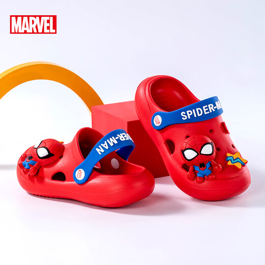 Disney Children's Pantoffeln Kinderlochschuhe Jungen Pantoffeln Baby-Hausschuhe Scheiße fühlen Pantoffeln Kinder nicht rutschend rot