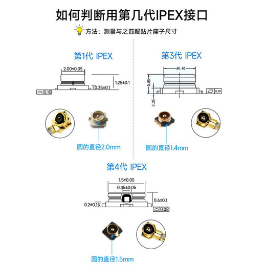 gxlinkstarSMA信号增强转ipex1代连接线 WiFi天线无线路由器ipex4代天线 SMA连接线【一条5CM】ipex4代接口