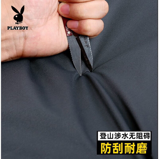 Playboy (PLAYBOY) cotton-padded jacket for men in winter, thickened velvet and cold-proof clothing, middle-aged and elderly cotton-padded jackets, daddy winter jackets, official flagship model 601 black silver fox velvet 4XL suitable for 175-195 Jin Jin is equal to 0.5 kg