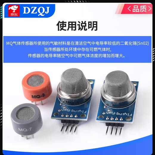 DZQJ smoke sensor module MQ-2/3/4/5/6/7/8/9/131/135 air quality gas sensor MQ sensor blank board