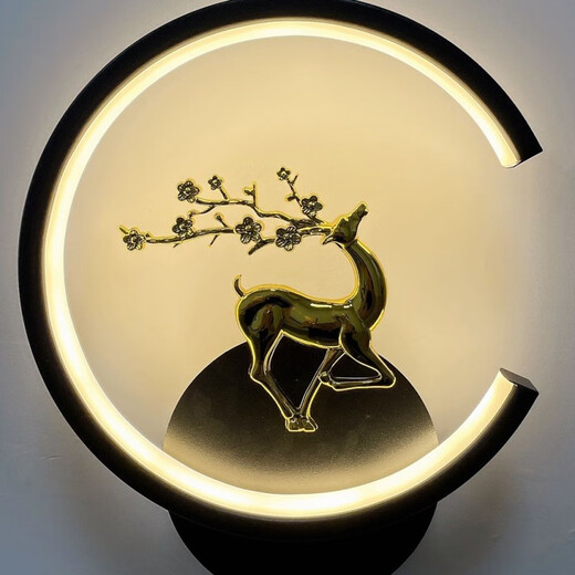 Yaotian Bedroom Bedside Warm Wall Lamp Simple Modern Living Room Background Wall Lamp Stairway Aisle Corridor Round Square Lighting White C Pair (one left and right) Three-color dimming