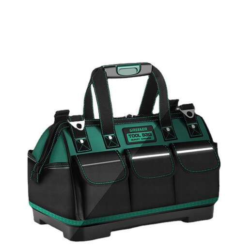 RSRDDY multifunctional tool bag electrician canvas bag thickened woodworking tool bag large maintenance storage 16-inch precision thickened Oxford cloth tool bag