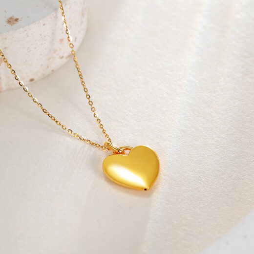 Chiba Jewelry 18k gold pendant simple and versatile new love neck pendant birthday gift for girlfriend anniversary 18k gold pendant