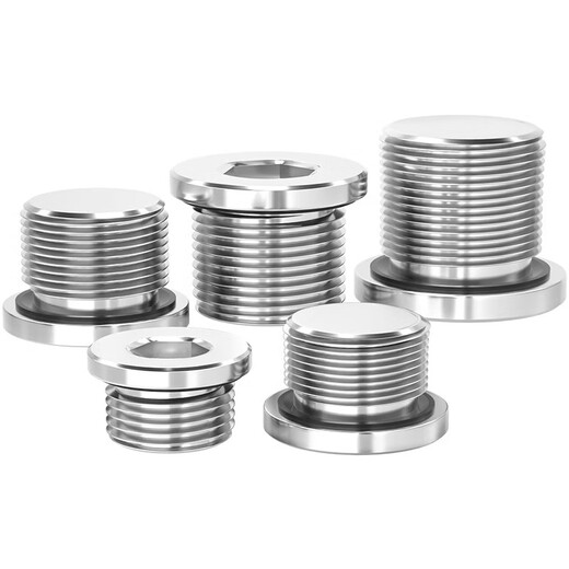 Tianzhuo Hardware 316L stainless steel inner hexagonal ED ring sealing plug with flange edge oil plug British wire plug G1/2 3 points M10*1 1 piece 316L material