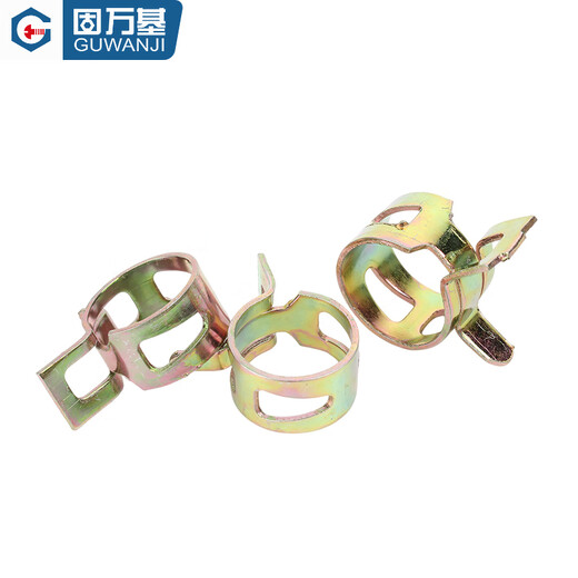 
Guwanji elastic clamp steel belt hoop spring steel clamp hand pinch hose water pipe oil hose manganese steel clamp Q673 color zinc 6.5x6x0.6 [50 pieces]