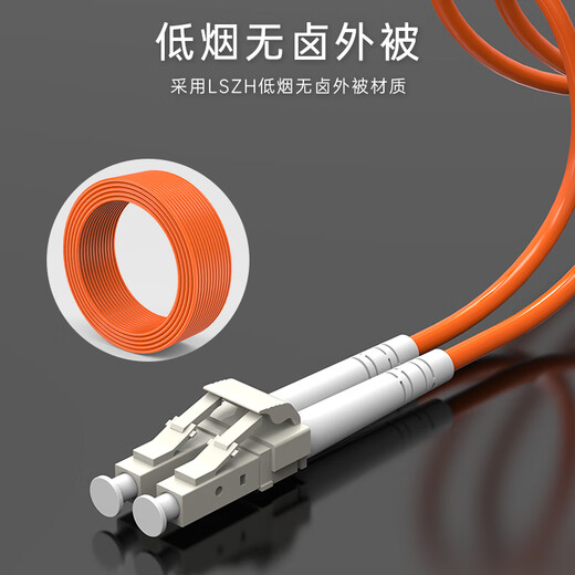 SK-LINK 光纤跳线 LC-LC千兆多模双芯UPC光纤线机房收发器OM2尾纤50/125um低烟无卤2米 SK-TX1GMM-2LCLC2M