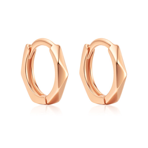 Mankaron 18K gold earrings for women 2025 new Lingguanghuyu rose gold earrings sparkling birthday gift for girlfriend Lingguanghuyu Total weight is about 0.3g, cultured diamond is about 0.1ct