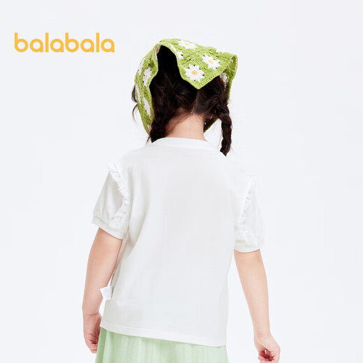 Balabala children's clothing girls short-sleeved T-shirt top summer sweet and fashionable 201224117012