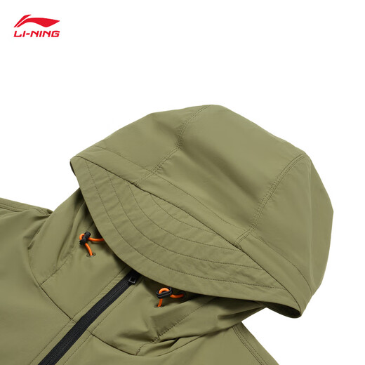 
Li Ning sun protection clothes ultra-thin, quick-drying breathable men's water-proof water-proof summer fitness outdoor mountaineering fishing camping jacket [high-power sun protection] Military sail green 677-2 XL