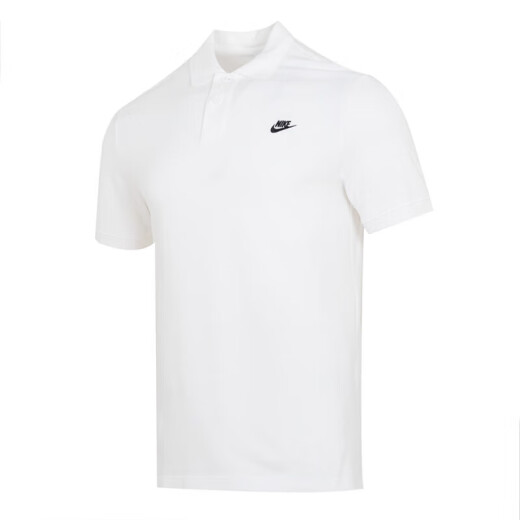 Nike T-Shirt Kurzärärmelte Herren Sommer Neuer Klassiker Lapel Polo-Hemd Fitness Sportswear atmungsaktives lässiges Top FN3895-100 White S