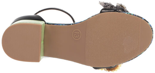 Betsey johnson unisex children's shoes Pippy high-heeled sandals black multi-color 5 older children