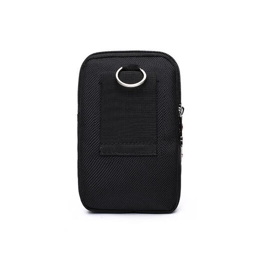 Swiss sergeant knife belt belt bag vertical mobile phone bag waist bag men's new multi-layer construction site work bag black three layers + arm strap