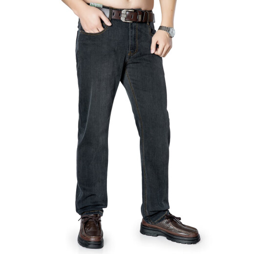 Jeep (Jeep) neuer Stil Jeans Business Casual Herren Long Hosen Frühling und Herbst Herren Mid-T-Taist Straight Jeans Herren Dicke Stil J679 Schwarz Größe 34 Größe 2 Fuß 6 Taille