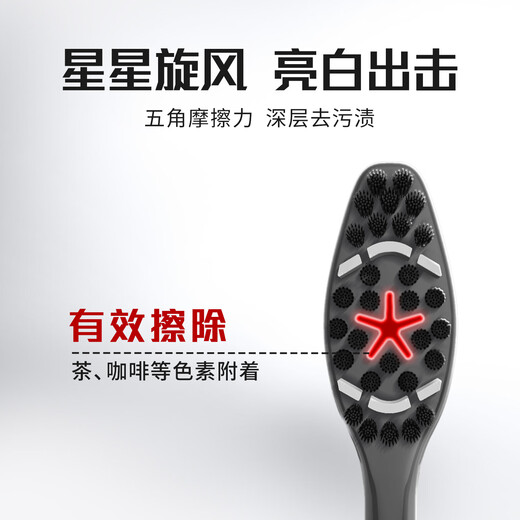 高露洁（Colgate）牙刷男士 去牙渍亮白牙齿清洁烟渍茶渍成人软毛含炭刷丝2支
