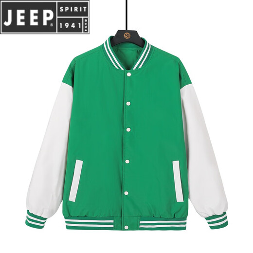 JEEP SPIRIT夹克男2024春季新款宽松棒球服男潮流休闲运动夹克外套男 ZC9926黑色旷野美拉德 L旷野美拉德