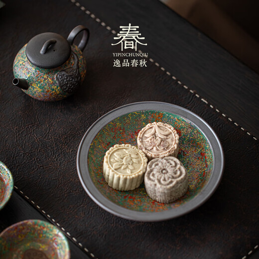 Yipin Spring and Autumn Old Rock Mud Lianji Pot Household Stoneware Teapot Teacup One Pot Three Cup Tea Maker Ceramic Kung Fu Tea Set Small Set Rock Painting Time-Lianji Pot + Garden Pot Comes with Three Cups