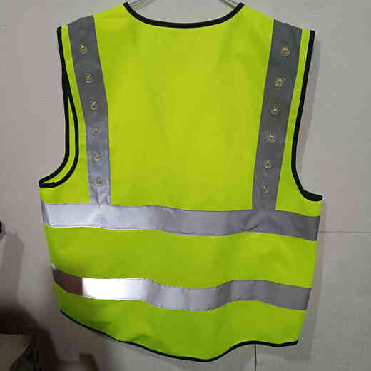 LED light reflective vest vest construction safety clothing reflective clothing night riding high reflective clothing red and blue flashing battery model does not include batteries