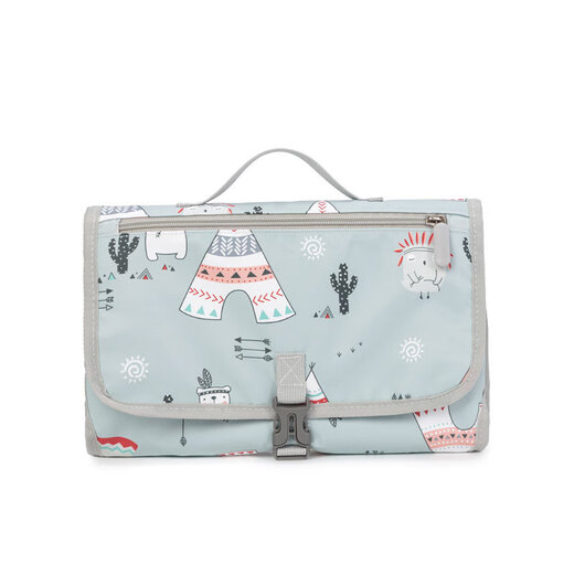 Antarctic portable baby diaper pad Oxford cloth diaper separating portable diaper storage mommy bag gray