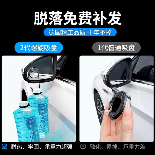 Japanese JK small round mirror rearview mirror car reversing blind spot auxiliary mirror reflector 360 degree suction cup ultra-clear mirror [10D true glass] white vacuum adsorption without sticking