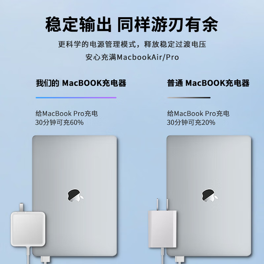 胜粒适用苹果笔记本电脑充电器45W适用Macbook iPad AirPro电源适配器线磁吸直头T型A1466 A1465 A1436 【升级款T型】60W丨直头丨A1502/A1425