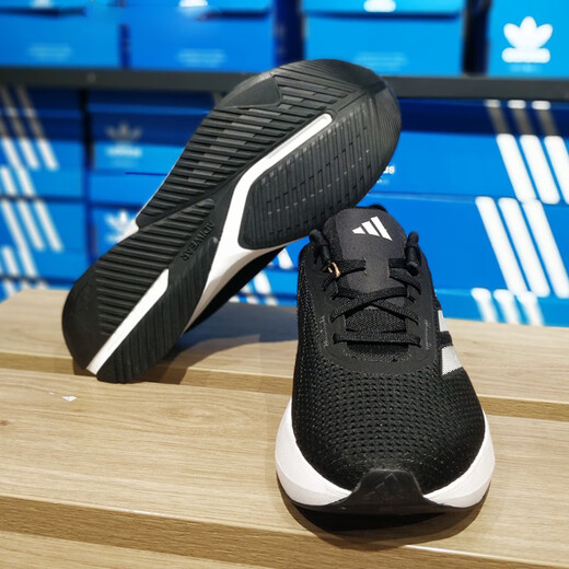 Adidas Casual Chores Chaussures masculines 2025 Nouveau Summer Low Top Sports Chaussures Mesh Breathable Light Shoes Absorbing Running Shoes ID9849 Black and White 43