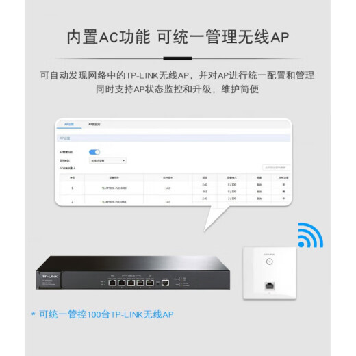 普联（TP-LINK） 商用企业级双核千兆VPN网关有线路由器 AC管理/上网行为/防火墙/AP管理 TL-ER6210G/带机量1000