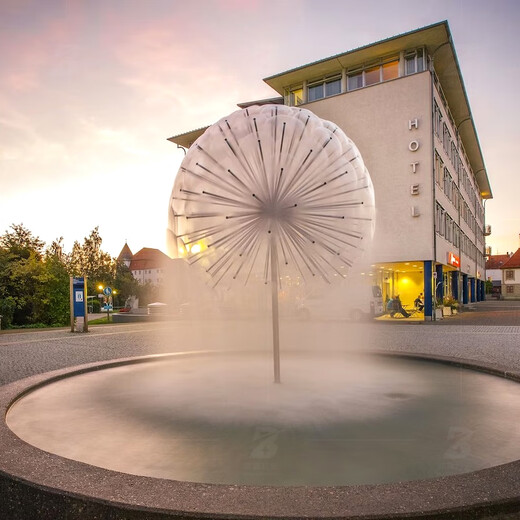 Xiao Xiaobu outdoor landscape area fish pond courtyard stainless steel dandelion crystal ball fountain luminous shape customized lamps other sizes customized