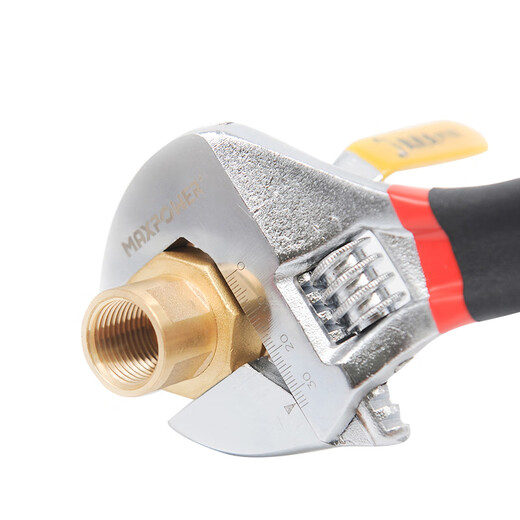 MaxPower Professional Grade Mobable Mobable Placa móvil Mano Mano multifunción Manejo de plástico Anti-Slip Llave de apertura móvil de apertura móvil de 4 pulgadas Manejo de plástico de grado profesional M11303