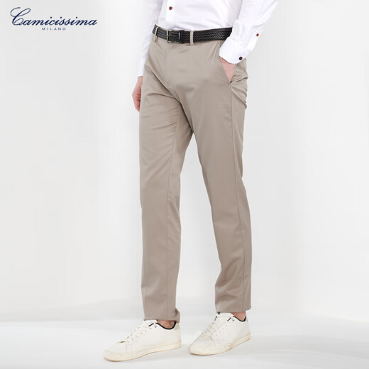 CAMICISSIMA antibacterial no-iron khaki casual trousers khaki 32
