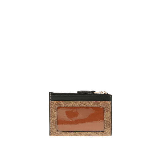 COACH蔻驰 经典时尚女士钱包卡包 卡其色拼色CZ594IMTAM