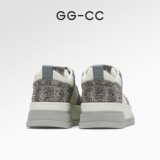 GG-CC [Phantom of Starlight] Nuevos zapatos de otoño zapatos de cuero de cuero genuino zapatos casuales para mujeres G24x9712 Gray 36