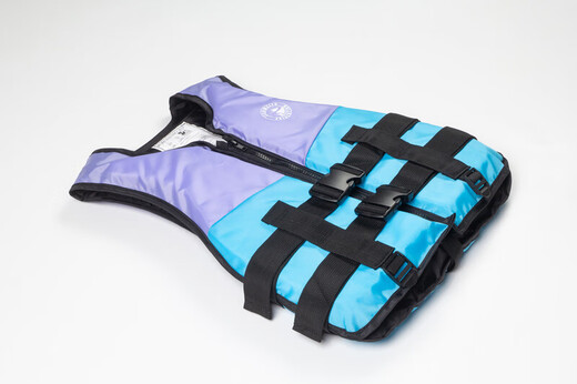 DRESEA life jacket for adults and children with high buoyancy portable life vest for fishing and boat swimming seaside professional life jacket blue purple L