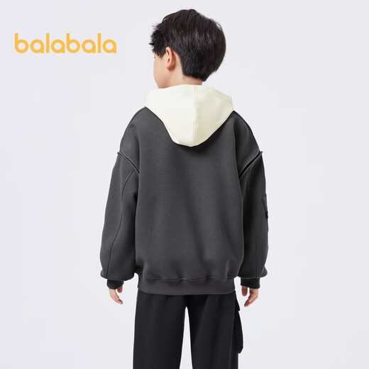 Balabala boys' jackets children's autumn clothes children's clothing medium and large children's loose splicing embroidered baseball collar top 202323105111