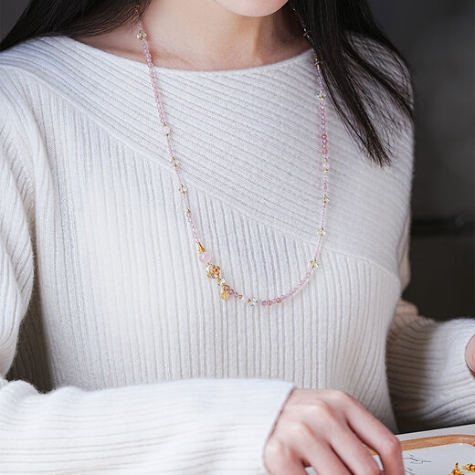 AMY S GARDEN Taohuatan Natural Strawberry Crystal Bracelet Women's Light Luxury High-end Crystal Bracelet Women's Jewelry Birthday Gift