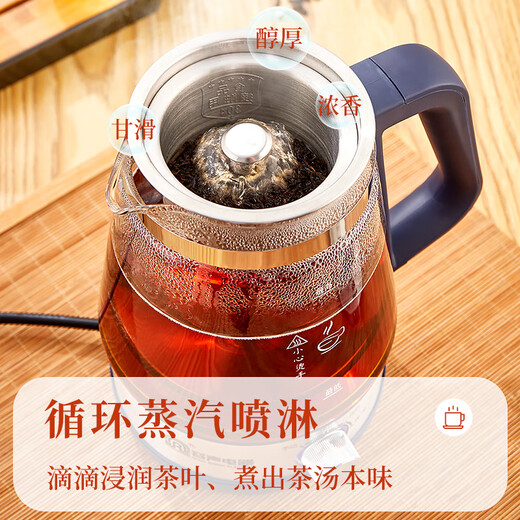 RONGSHENG Tea Maker Spray Black Tea Steaming Tea Kettle Steam Electric Heating Boiling Water Scented Tea Health Care Glass Fully Automatic Multi-Function Tea Kettle Blue 1L Four-speed Rotary Control Insulation Type
