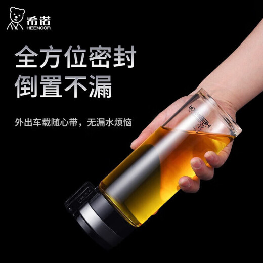 Copa de vidrio de Heenoor en una sola capa engrosado de agua de agua Filtro Taza de té de 695 ml XN-9076 Copa de vidrio de una sola capa