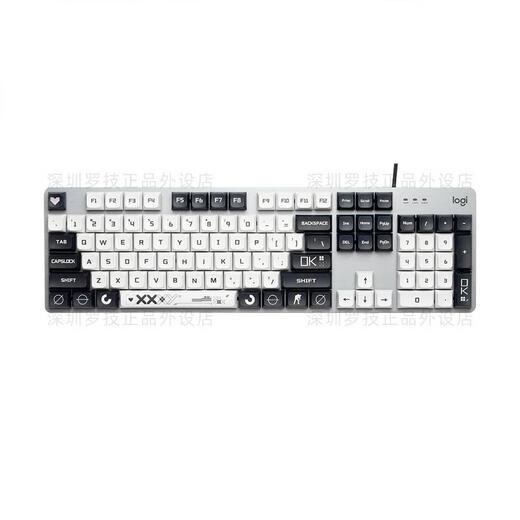 Logitech K845 mechanical keyboard 104 key wired backlight retro personalized keycap e-sports game office desktop k845-shimmer opaque red axis