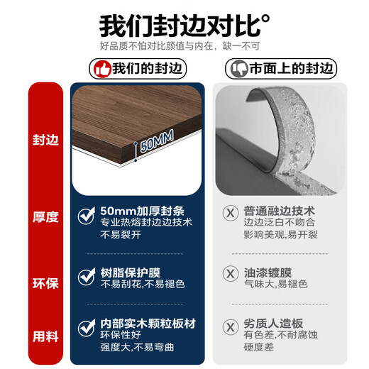 Wellsijia boss desk office desk and chair combination modern simple leadership desk supervisor manager desk president desk work table 1.6 meters boss table + side cabinet E0 grade plate