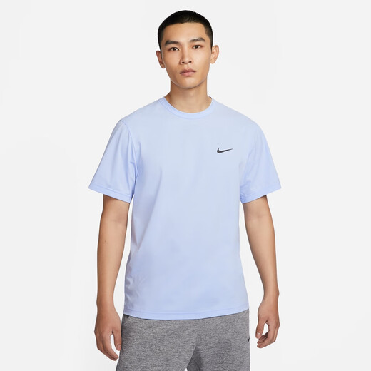 Nike men's quick-drying short-sleeved top spring training lightweight NIKE DRI-FIT HYVERSE DV9840 100 white/black 2XL