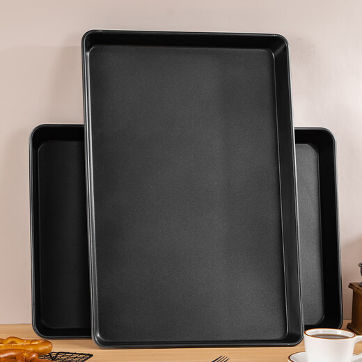 Shuyu British commercial non-stick baking pan 60 40 oven bread baking mold special rectangular aluminum tray non-stick non-stick 0.5 thick middle edge 60x40x2.8cm