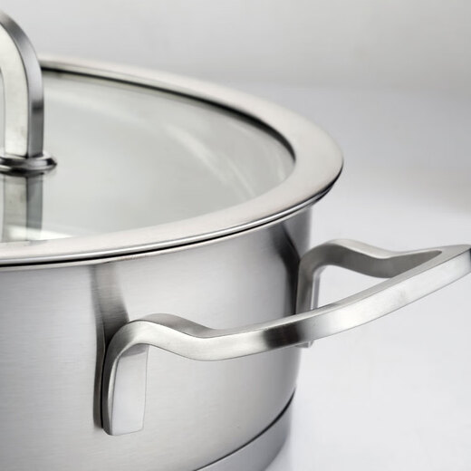 Zwilling German ZW-C128 double-layer thickened stainless steel double-eared deep-burning pot stew pot soup pot steamer wok non-stick pot Zwilling ZW-C131 24cm deep-burning pot