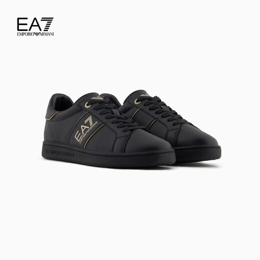 EMPORIO ARMANI/Armani official flagship EA7/New men and women couples board shoes sports casual shoes 2025 summer M701-Black/Gold 38.5