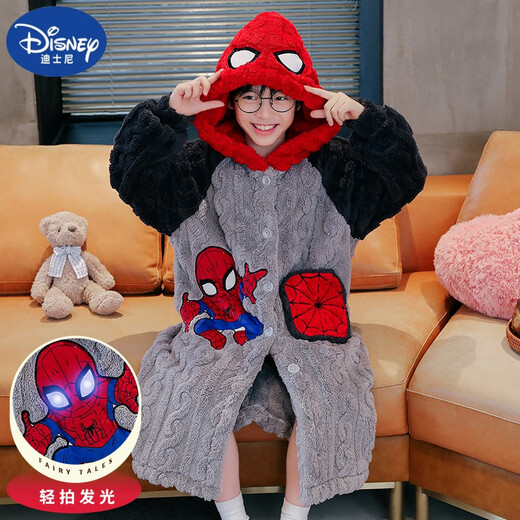 迪士尼（Disney）2024新款儿童睡衣男童冬季加厚保暖珊瑚绒睡袍长款大童浴袍奥特曼 6636 12码(建议身高115-125)