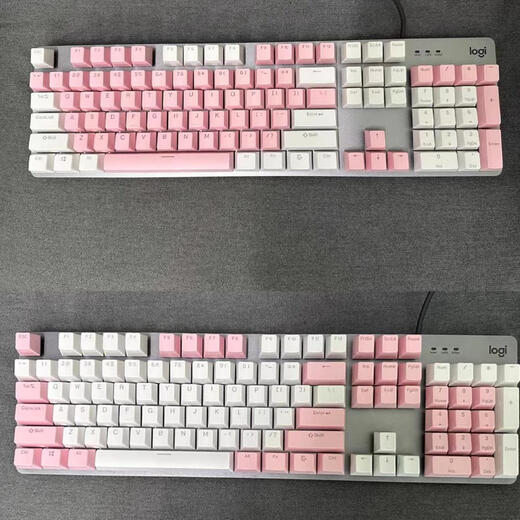 Logitech Logitech Original New Logitech K845 Механическая клавиша клавишные клавиши оригинал Прозрачный двухцветный вишневый пудинг Black Set 104 Ключи №