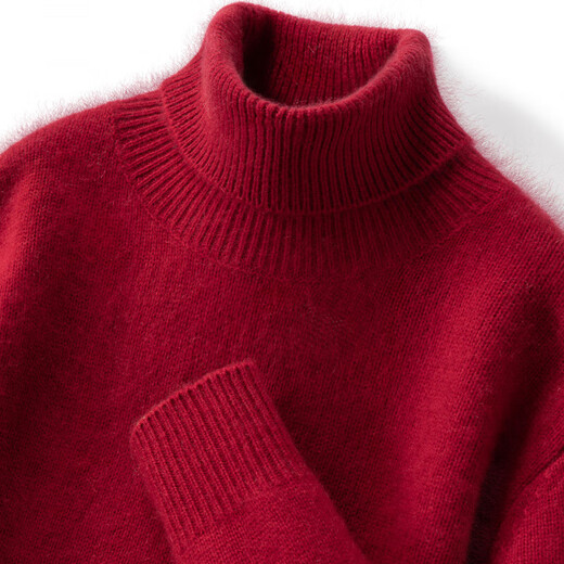 鄂尔多斯市产秋冬新款纯山羊绒衫男士高领毛衣宽松加厚针织打底衫 旗舰1980 藏蓝色 L