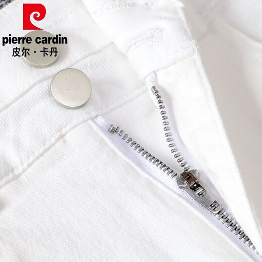 Pierre Cardin Velvet Thickened White Jeans Women's Straight Narrow Wide Leg Pants 2025 New High Waist Slim Winter Long Pants White Velvet XL