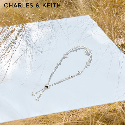 CHARLES&KEITH six-pointed star night sun star bracelet female birthday gift CK5-12120340 Silver silver 1 piece