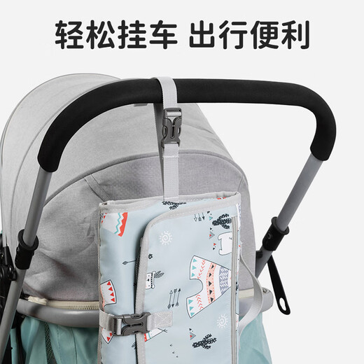 Antarctic portable baby diaper pad Oxford cloth diaper separating portable diaper storage mommy bag gray